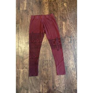 Garage maroon leggings size large